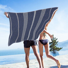 Turkse strandhanddoek met strepen, extra groot formaat, 35,5 x 70,9 inch.