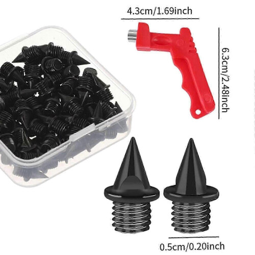 (Black) 60 stk. friidrettspigger for voksne, røde 1