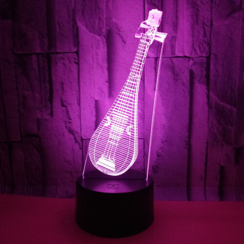 Pipa 3D Lamp Seven Color Touch Led Visual Gift Light