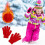 (A) Winter Warm Solid Color Knitted Kids Gloves Split Finger Gloves PUW1521 2
