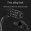 (black) Anti-Theft Bicycle Cable Lock with Password Combination 4