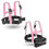 (Pink) Kids Ski Harness Shoulder Strap Safety Leash Snowboard Training Harness Trainer 2