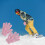 (K) Winter Warm Solid Color Knitted Kids Gloves Split Finger Gloves PUW1521 2