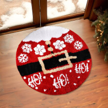Rug sneachta Nollag olann bréige dearg cruinn 48 orlach