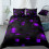Queen Duvet Cover Set Purple Microfiber 3-Piece 1