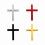 Honmine religious cross car decal set 2 pieces 1