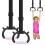 (Black) Pulling Rings for Kids Home Gym Adjustable Strap Strength Training Rings B 2
