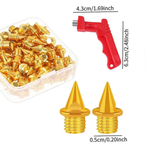 (Gold) 60 stk. friidrettspigger for voksne, røde 1