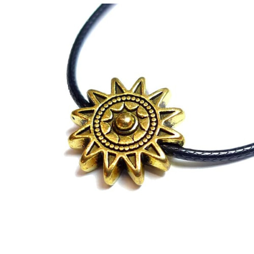 Gold Plated Anklet with Sun Design 1