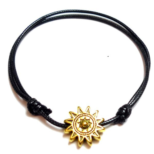 Gold Plated Anklet with Sun Design 2