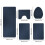 Bathroom Rug Set Absorbent Non-Slip 5-Piece 3