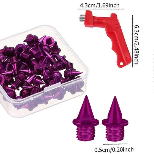 (Purple) 60 stk. friidrettspigger for voksne, røde 1