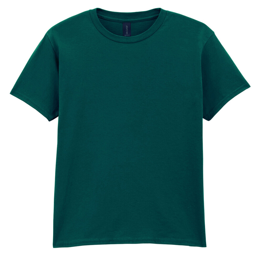 Gildan (5-6 Years, Fan Marine Green) Childrens/Kids Softstyle Plain T-Shirt