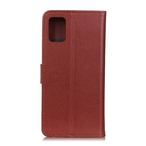 Samsung Galaxy A02s litchi leather case brown 2