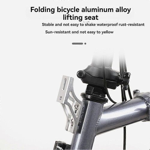 (Silver) Brompton DAHON Folding Bike Pig Nose Light Converter Raised Mount Adapter Bag Rack Black 2
