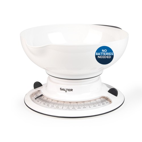 Salter Salter Mechanical Kitchen Scale with Weighing Bowl Compact Storage Aquaweigh 1