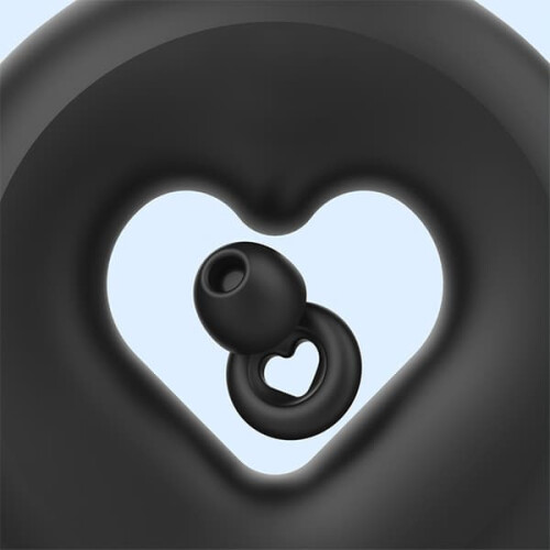 Noise Cancelling Earplugs Heart Handle 1 Pair Black 2