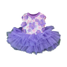 Violetti koiranmekko rusetilla pienille ja keskikokoisille koirille
