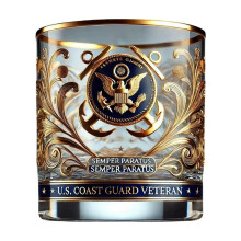 Whiskyglas met patriottische gravure, 355 ml