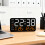 Horloge murale LED à luminosité réglable et grand écran pour 1