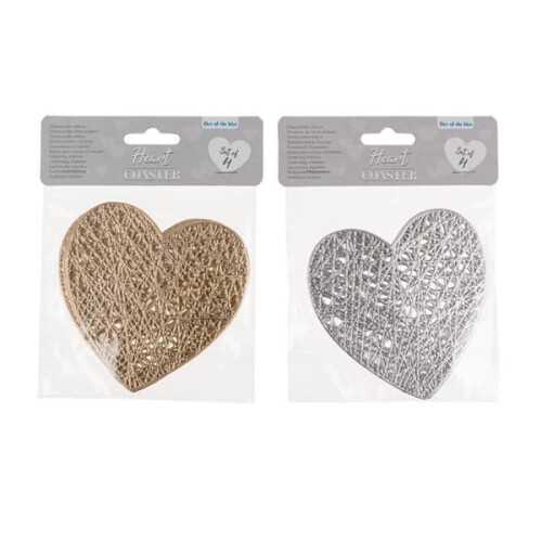 Heart Coasters Gold 4-Pack 2