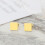Gold Stud Earrings Stainless Steel Square 1 Pair 5