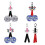 (black with red) Adjustable Plastic Pom Holder Strap for Cheerleading Backpack Black with Red 2