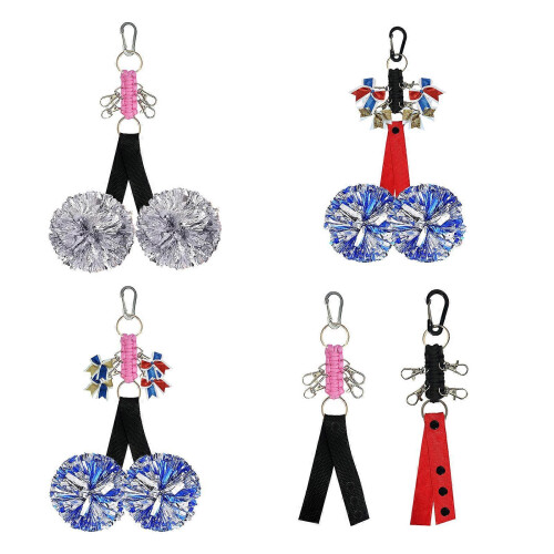 (black with red) Adjustable Plastic Pom Holder Strap for Cheerleading Backpack Black with Red 1