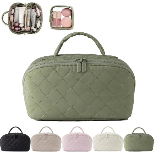 Pochette da viaggio per il trucco, resistente all'acqua e con scomparti