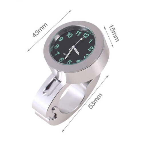 Analog Watch for Motorbikes Silver 1 Piece 1