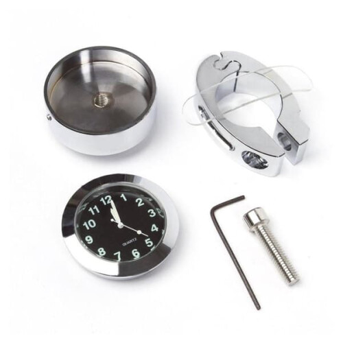 Analog Watch for Motorbikes Silver 1 Piece 2