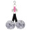 (black with red) Adjustable Plastic Pom Holder Strap for Cheerleading Backpack Black with Red 4