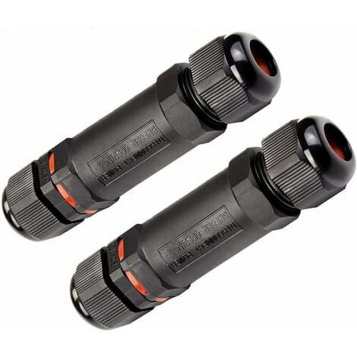 Waterdichte aansluitdoos IP68 PVC Zwart 2-pack