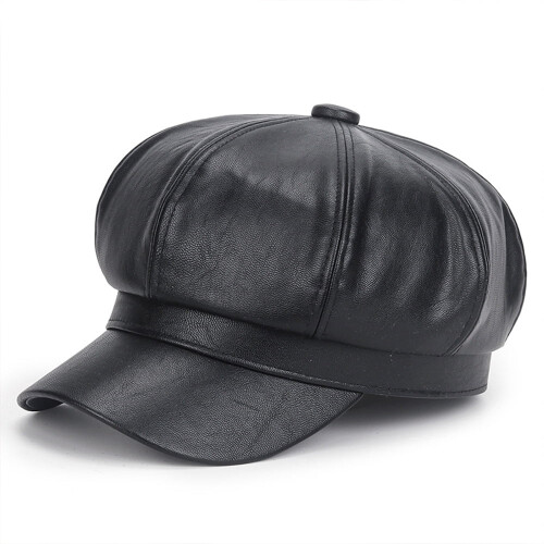 PU bőr festőkalap Gatsby Ivy beret