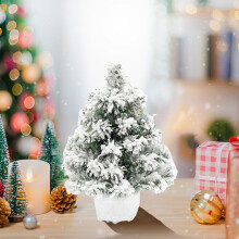 Mini kerstboompje (35,5 cm) kunstmatig, geschikt als bureaudecoratie
