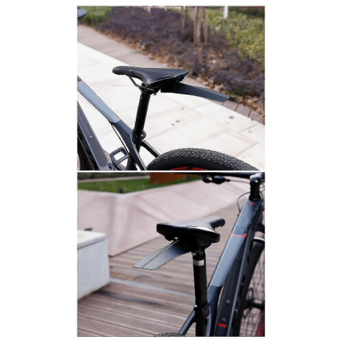 (Black) 2x Bicycle Mudguard Easy To Install Riding Replacement Part Biking Saver White 2