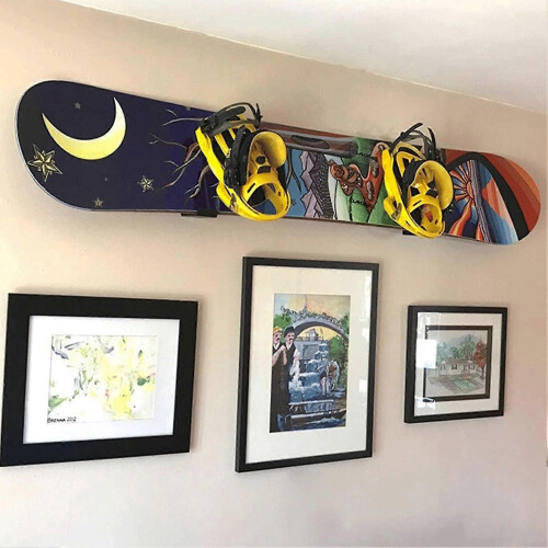(L) Wall Mounted Snowboard Rack Easy Install Ski Display Rack 1