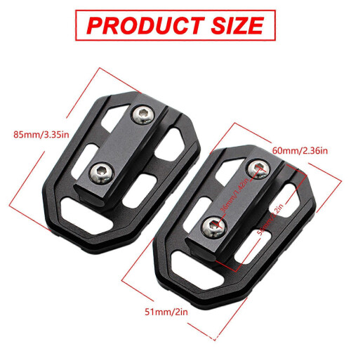 (White) Easy Install Front Foot Pegs Stylish Comfortable Simple Upgrade Motorcycles Black 2