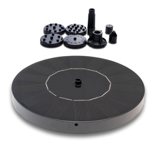 Solar Fountain Water Feature Black 16 cm 2