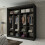 MN Furniture (Black, 203cm) Double Sliding Doors Mirrored Wardrobes 3