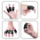 (black) 10-Pack Finger Sleeves Thumb Splint Elastic Tape Compression Protector Pain Relief 5