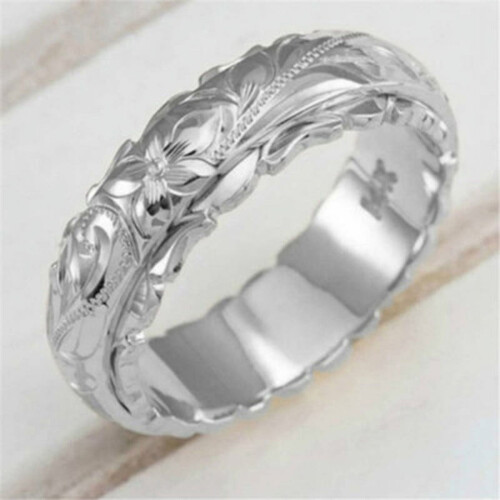 WEANT Women's 14k Gold Engraved Flower Ring 1