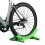 (Green) Bicycle Storage Rack for Front Rear Wheel Parking Floor Stand Black 4