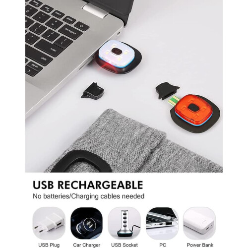Knitted LED Headlamp Hat USB Rechargeable 2