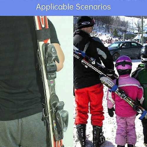 (red) Adjustable Shoulder Strap Ski Carrier 1