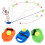 (blue) Blue Tennis Trainer Rebounder with String Ball Self-Practice Tool 2