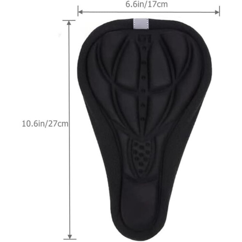 Children's Bicycle Saddle Padded Gel Cushion Black 2