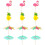 Flamingo ananas cupcake toppers 12 stuks 1