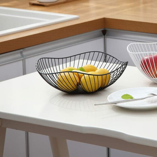 Gold Metal Fruit Bowl Openwork Design 25 x 10 cm 2