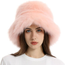 Fuzzy Bucket Hat Y2K Style monivärinen tekoturkis naisten hattu